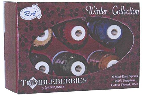 Robison-Anton Thimbleberries 6-Pack Cotton Thread Collection, Winter