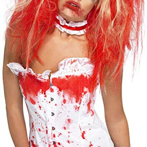 Smiffys Blood Drip Wig Blonde - Red
