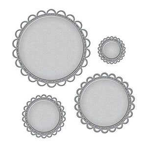Spellbinders Nestabilities Open Scallop Edge Circles Etched/Wafer Thin Dies