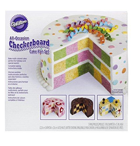 Wilton Round Checkerboard Cake Pan Set, 4-Piece