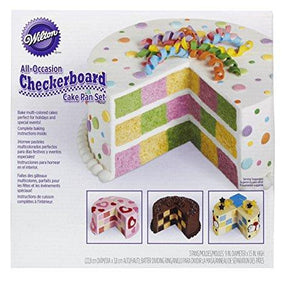 Wilton Round Checkerboard Cake Pan Set, 4-Piece