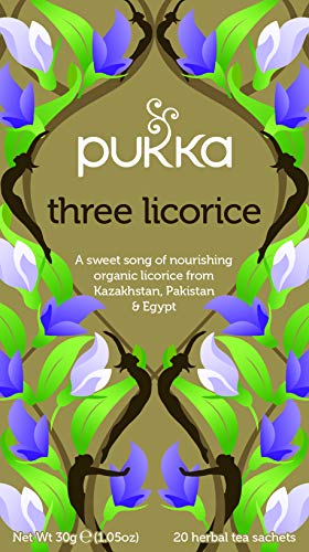 PUKKA HERBAL AYURVEDA Organic Three Licorice Herbal Tea 20bags (PACK OF 1)