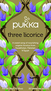 PUKKA HERBAL AYURVEDA Organic Three Licorice Herbal Tea 20bags (PACK OF 1)