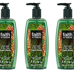 Faith in Nature Aloe Vera/Tea Tree Handwash 300ml X 3 (Pack of 3)