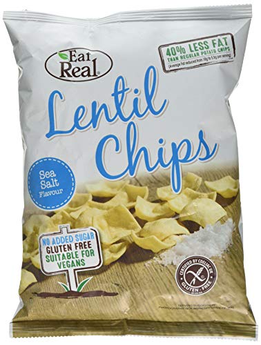 Eat Real Lentil Sea Salt Chips 40 g (Pack of 12)