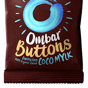 Ombar Ombar Coco Mylk Buttons - Dairy Free Chocolate Buttons, 25g (Pack of 15)