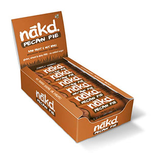 Nakd Pecan Pie Natural Snack Bars - Vegan Bars - Healthy Snack - Gluten Free Bars 35 g (Pack of 18)