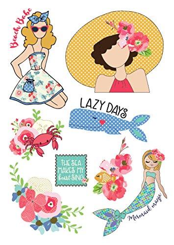 Prima Marketing Inc. 655350912727 Julie Nutting Mermaid Kisses-Iron Ons, Mixed Colors
