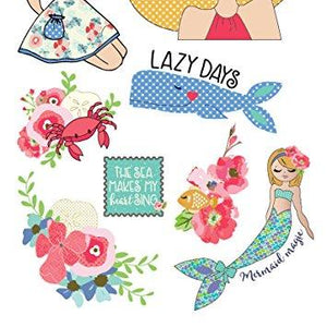 Prima Marketing Inc. 655350912727 Julie Nutting Mermaid Kisses-Iron Ons, Mixed Colors