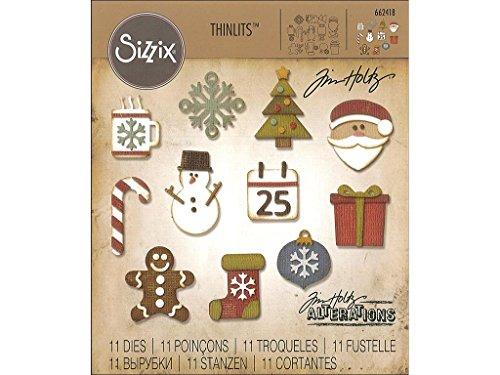 Sizzix Tholtz Thinlits Die Mini Christmas Things Ththinlitdieminichristmasthing