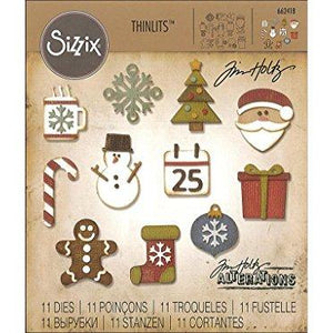 Sizzix Tholtz Thinlits Die Mini Christmas Things Ththinlitdieminichristmasthing
