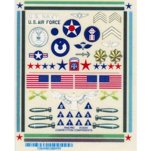 Pine Car Derby Military Decal, 4 by 5-Inch