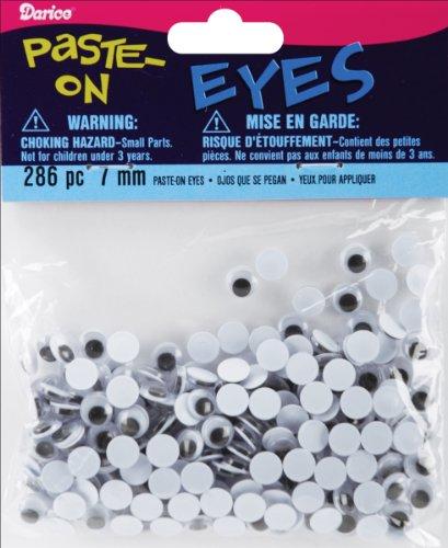 Paste-On Wiggle Eyes 7mm 286/Pkg-Black