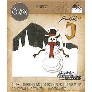 Sizzix Tholtz Thinlits Die Snowman Scene TH