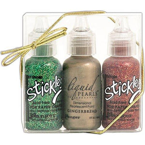 Ranger Stickles & Liquid Pearls Seasonal Assortment 3/Pkg-Merriment