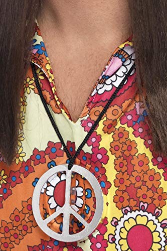 Smiffys Peace Sign Medallion - Silver