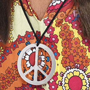 Smiffys Peace Sign Medallion - Silver