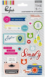 Pinkfresh Studio The Mix No. 1 Leatherette Stickers 4"X6"-