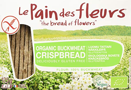LE PAIN DES FLEURS Organic Buckwheat Crispbread 125g (PACK OF 1)