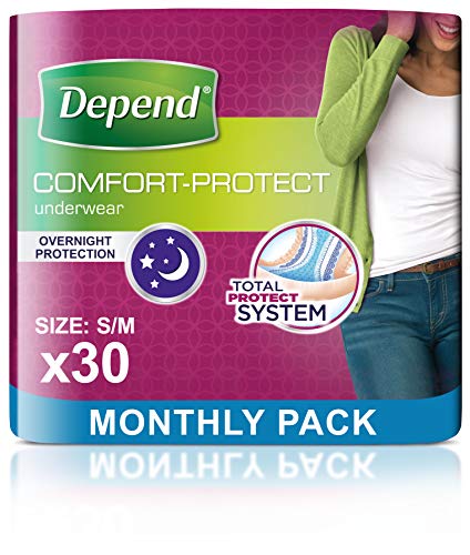 Depend Comfort Protect Incontinence Pants for Women, Small/Medium - 30 Pants