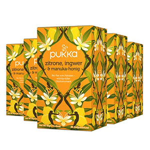 Pukka Herbs Lemon Ginger Manuka Honey Tea 20bag X 5 (Pack of 5)