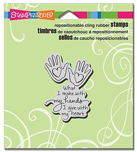 STAMPENDOUS CRH326 N/A Cling Stamp 3.5"X4"-Heart Hand
