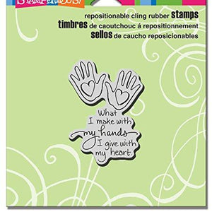 STAMPENDOUS CRH326 N/A Cling Stamp 3.5"X4"-Heart Hand