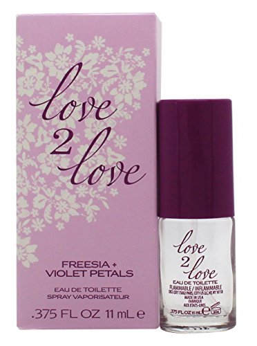Love 2 Love Freesia Plus Violet Petals Eau de Toilette Spray for Her, 11 ml