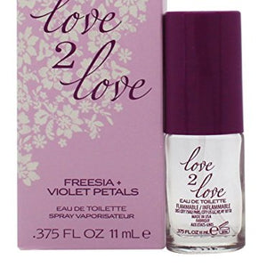 Love 2 Love Freesia Plus Violet Petals Eau de Toilette Spray for Her, 11 ml