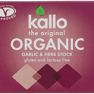 Kallo Organic Garlic & Herb Stock Cubes 66g (Case of 15)