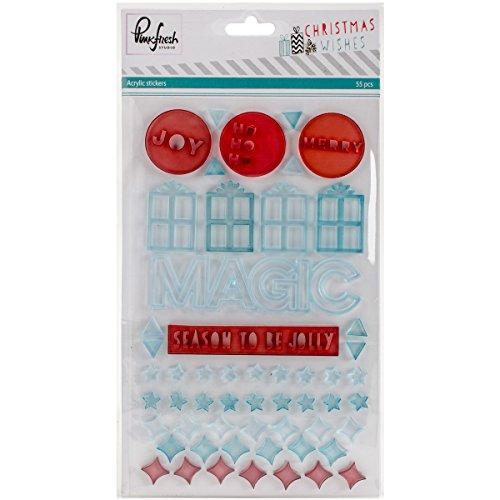 Pinkfresh Studio Christmas Wishes Acrylic Stickers 3"X5"-