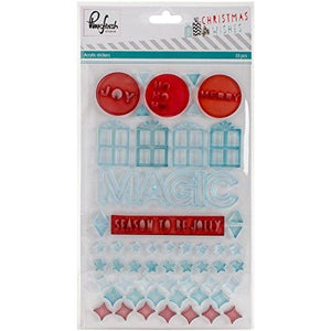 Pinkfresh Studio Christmas Wishes Acrylic Stickers 3"X5"-