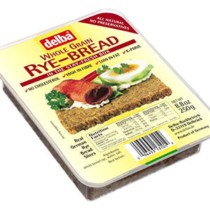Delba Whole Grain Rye Bread 250g (Pack of 2)