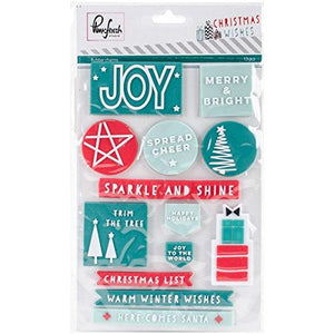 Pinkfresh Studio Christmas Wishes Rubber Charms Stickers 3"X5"-