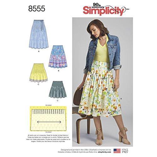 Simplicity Pattern 8555 Misses' Pleated Skirts Size 6-14 Sewing Pattern