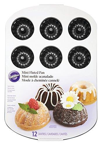 Wilton Mini Bundt Fluted Tube Cake Pan, 12-Cavity