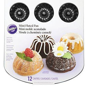 Wilton Mini Bundt Fluted Tube Cake Pan, 12-Cavity
