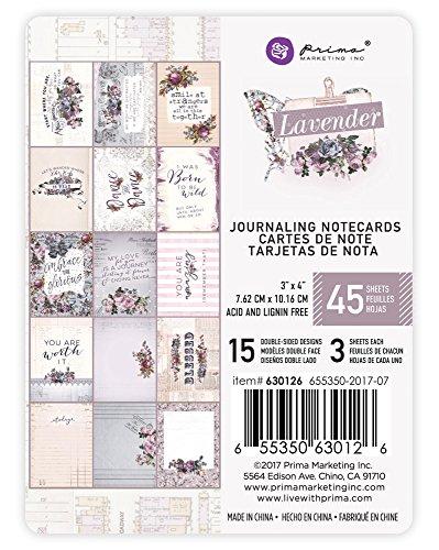 Prima Marketing Lavender-3x4 Journaling Card