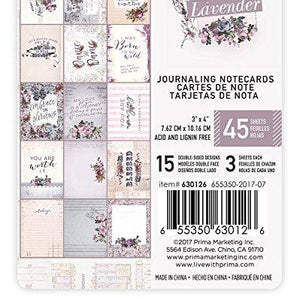 Prima Marketing Lavender-3x4 Journaling Card