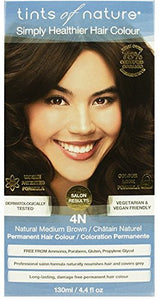Tints of Nature Organic 4N Natural Medium Brown Permanent Hair Colour 130ml