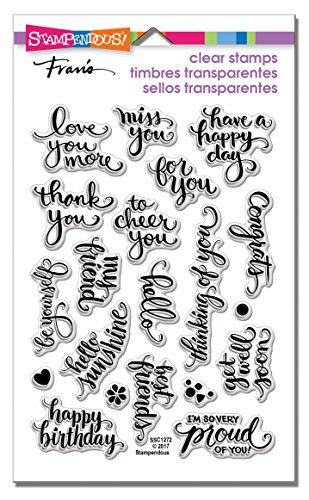 Stampendous Brushed Wishes Perfectly Clear Stamp Set