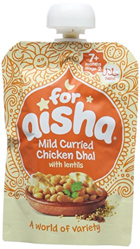 For Aisha Mild Curried Chicken Dhal with Lentils 130 g (Pack of 6)