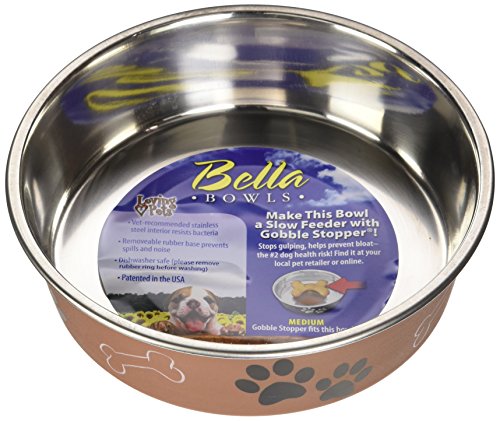 Metallic Bella Bowls Medium-Copper | Loving Pet Products