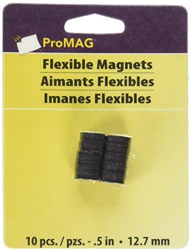 ProMag Flexible Round Magnets-.5" 10/Pkg