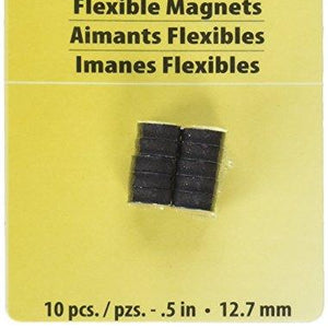 ProMag Flexible Round Magnets-.5" 10/Pkg