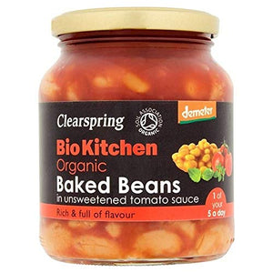 Clearspring Organic Baked Beans (Unsweetened) 350g (Pack of 6)