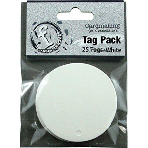 Ruby Rock-It Fundamentals Circle Tags (25 Pack), Small, White