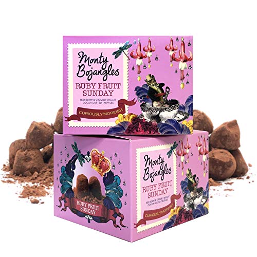 Monty Bojangles Ruby Fruit Sunday Cocoa Dusted Truffles, 2 x 150g Gift Boxes (Choose from 9 flavours)