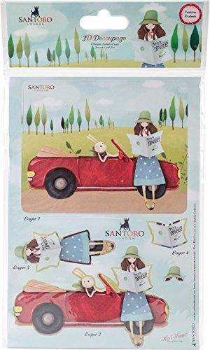 SKKDPAK2 Santoro Kori Kumi II A5 Decoupage Pack 10/Pkg-5 Designs/2 Each