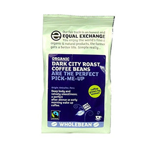 Equal Exchange Dark City Roast Coffee Beans x 4 (Pack of 4)
